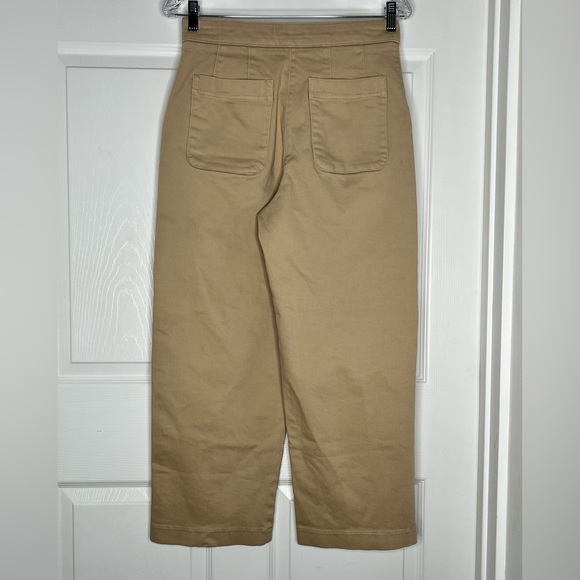 Aritzia The Group Babaton Khaki Cropped Pants Sz 4 - Picture 3 of 7